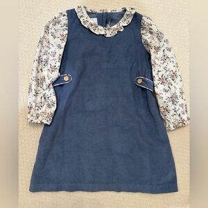 Little English Greenwich Jumper Dress in Brownfield Floral - Size 5